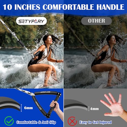 Wakesurf Rope and Handle, 25ft Floating Wake Surf Ropes, Surf Tow Rope ...