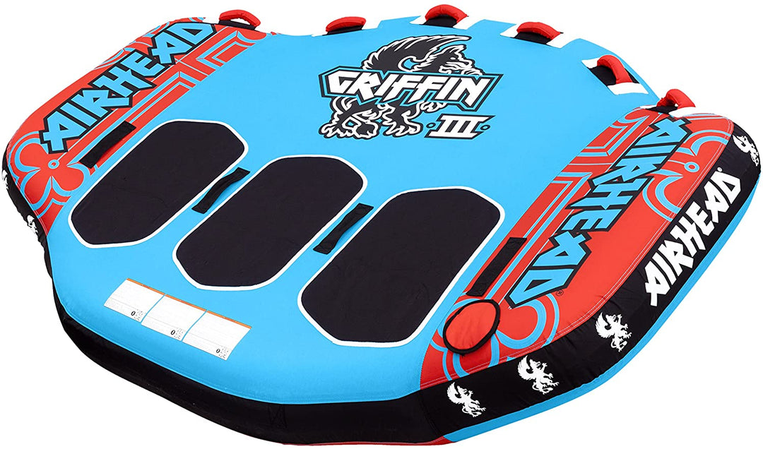 AIRHEAD Griffin 3 エアーヘッド グリフィン トーイングチューブ/ウォータートーイ/エアヘッド 3人乗り ロープ付き 楽天市場】【トーイングチューブ バナナボート 】 エアーヘッド